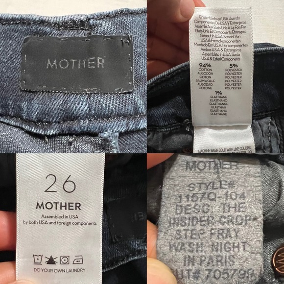 Mother The Insider Crop Step Fray
Jeans in Night in Paris Size 26 - Picture 11 of 11